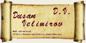 Dušan Velimirov vizit kartica